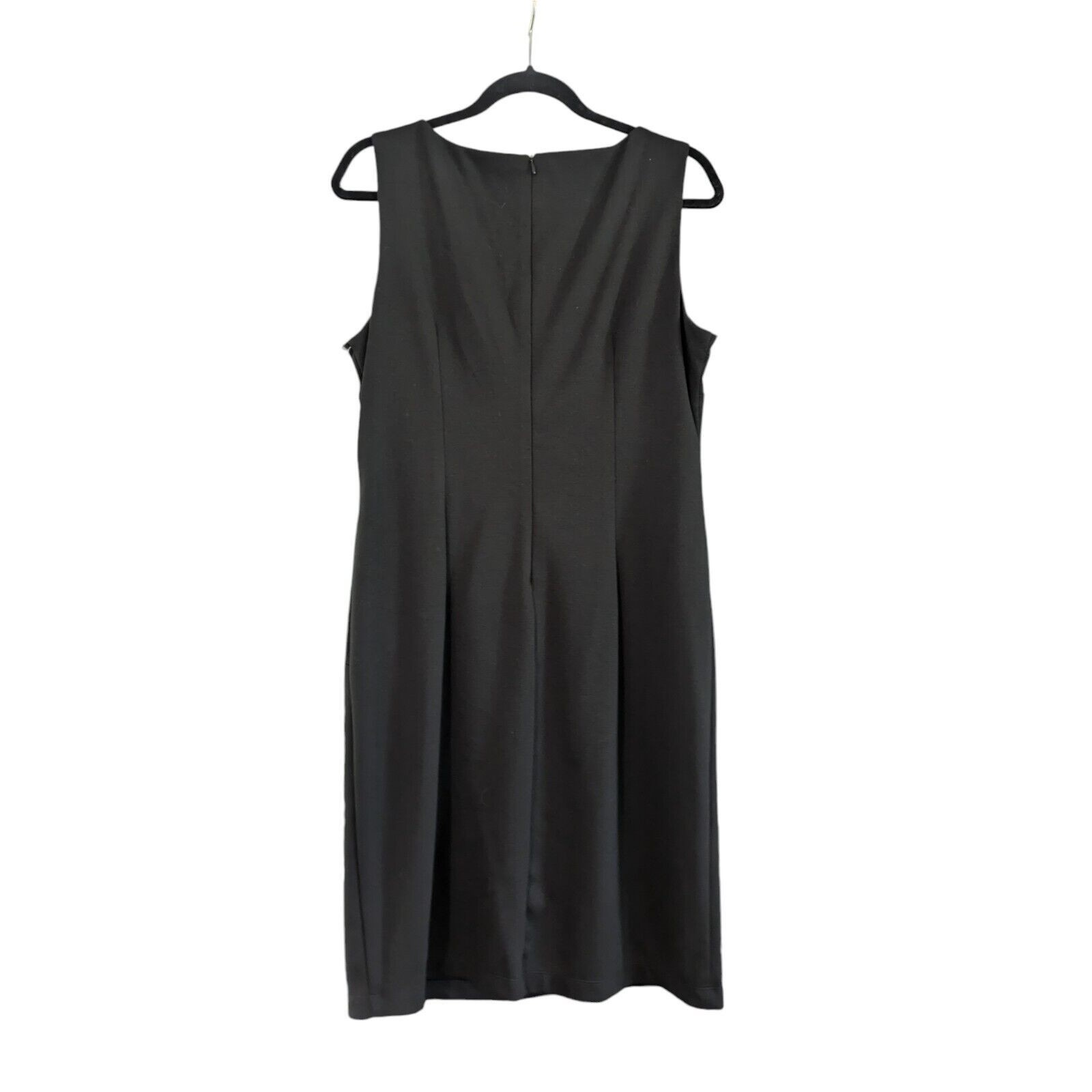 Roz & Ali Black Sleeveless Sheath Dress Knee Length Women's Size 14 — image 2 of 4